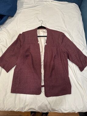 Kenzie Plum Open-Front Blazer